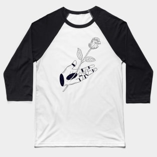 Rose in Hand Baseball T-Shirt